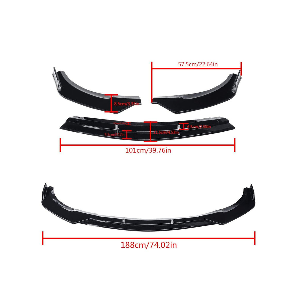 NINTE Front Lip for 2017 - 19 Mercedes - Benz E - Class W213 E300 E400 E450 Sedan ABS Lower Bumper Splitter Chin Extension Accessories - NINTE
