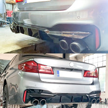 Cargar imagen en el visor de la galería, NINTE Rear Diffuser Fit for 2017 - 2023 BMW G30 Sedan 4 - Door G31 G38 5 Series M Sport Rear Bumper Diffuser Low Bumper Lip M5 Style Gloss Black ABS Painted Valance Apron - NINTE