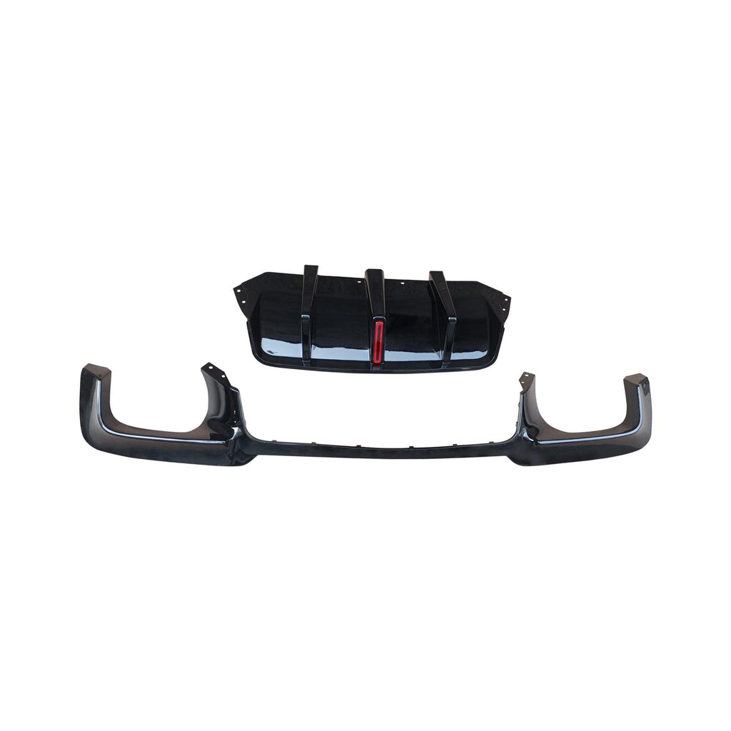NINTE Rear Bumper For 2010 - 2016 BMW F10 M5 528i 530i Diffuser W/LED Light - NINTE