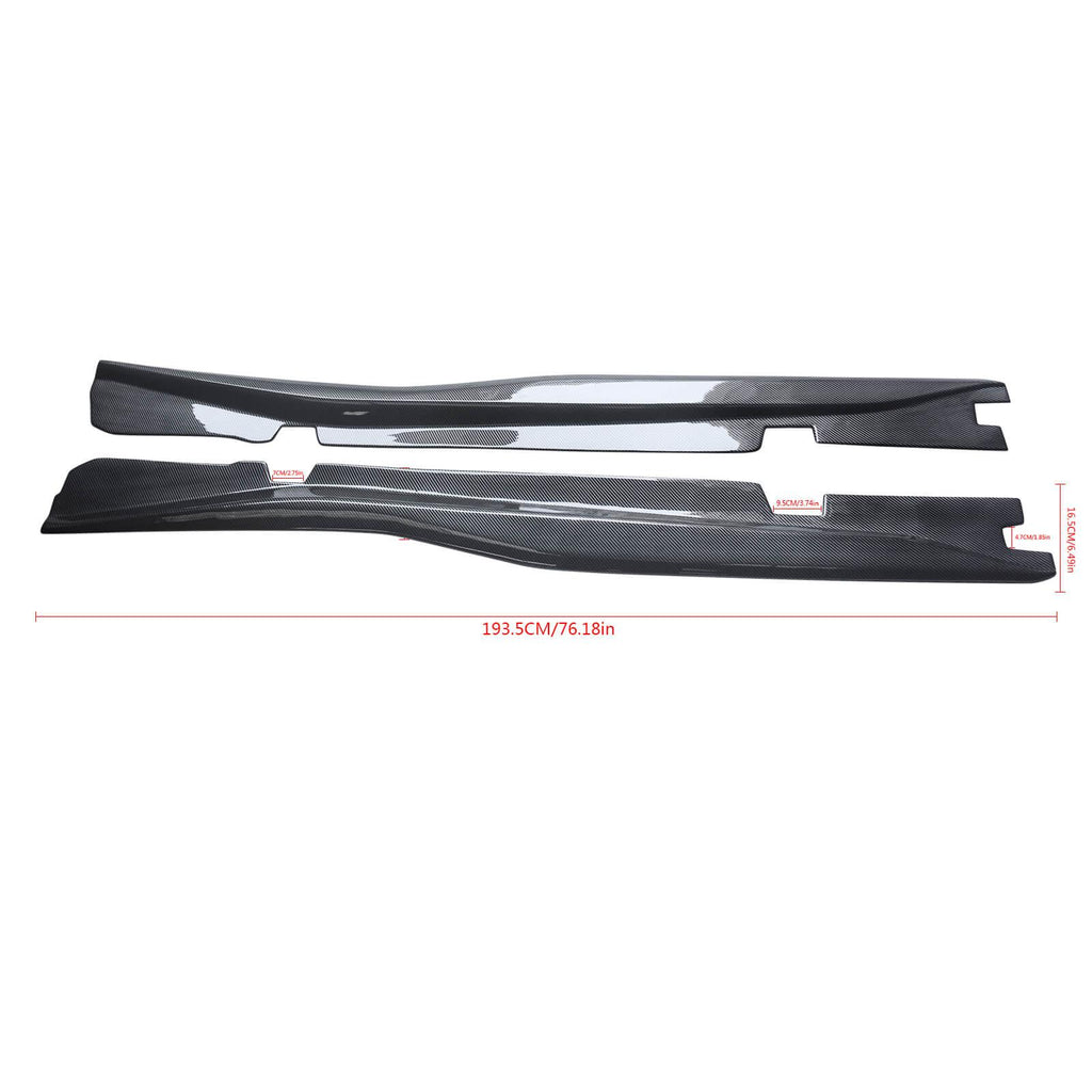 NINTE For 2014 - 2019 Chevy Corvette C7 Side Skirts Base Rocker Panel - NINTE