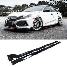 Cargar imagen en el visor de la galerĆa, NINTE For 2016 - 2021 Honda Civic Sedan Hatchback Rocker Panel Extension Side Skirts - NINTE