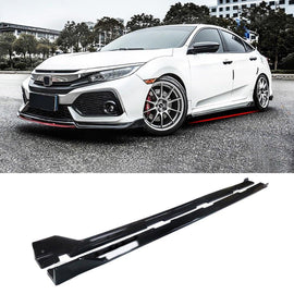NINTE For 2016 - 2021 Honda Civic Sedan Hatchback Rocker Panel Extension Side Skirts - NINTE