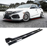 NINTE Side Skirts For 2016-2021 10th Honda Civic Sedan 4DR Hatchback