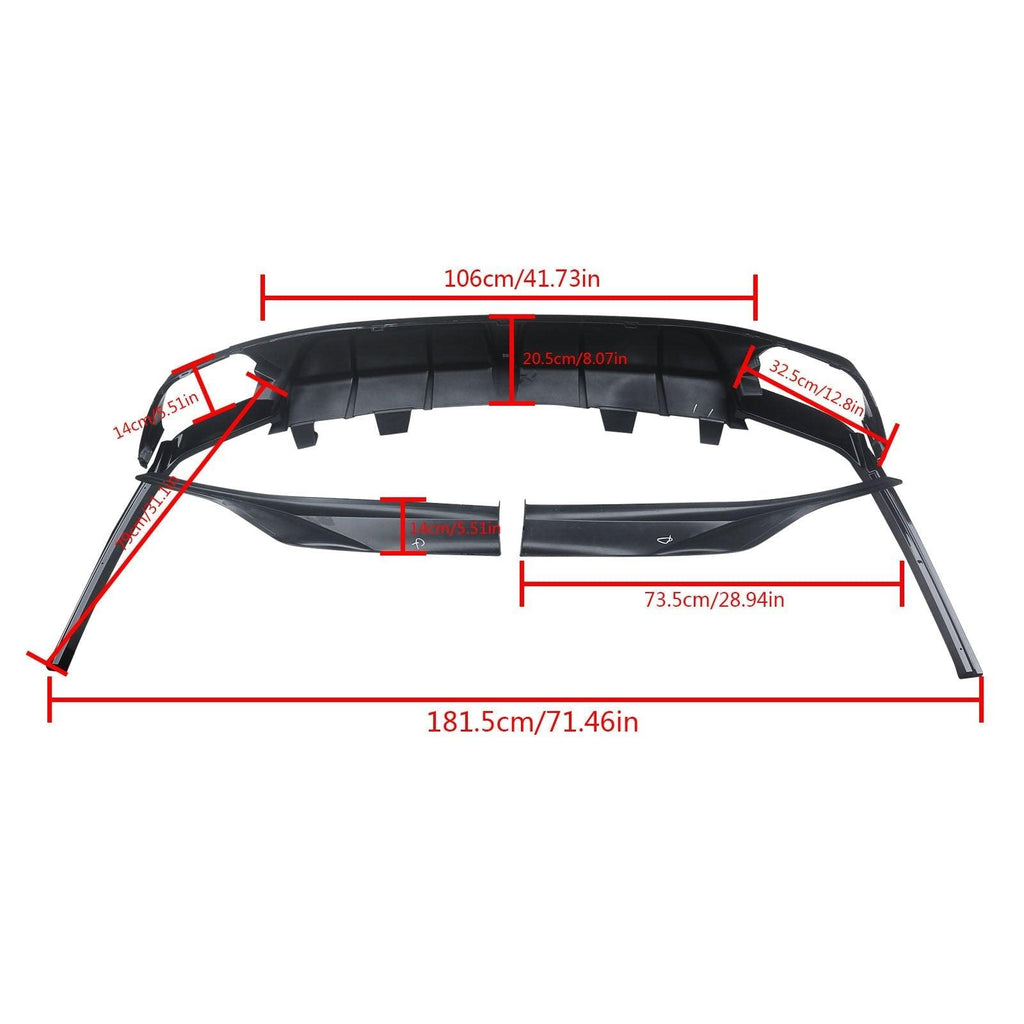 NINTE For 2018 - 2022 Honda Accord Rear Diffuser with LED Brake Light Apron Spats ABS Painted Rear Lip - NINTE