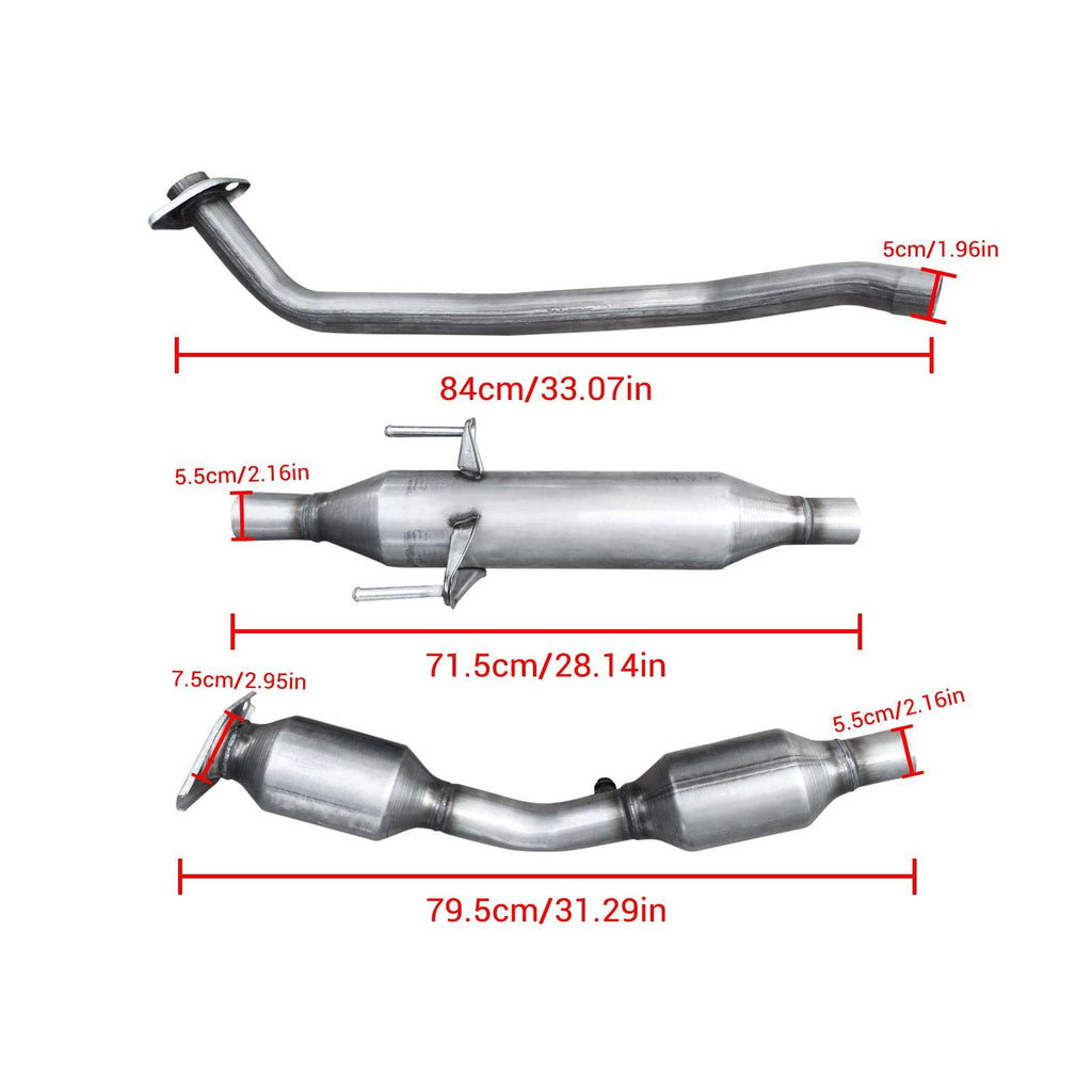 NINTE For 2003 - 2008 Toyota Corolla Matrix 1.8L 4CYL Pontiac Catalytic Converter US 3PCs - NINTE