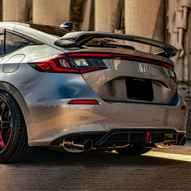 NINTE Rear Diffuser W/LED Brake Light For 2022 - 2024 11th Honda Civic Hatchback - NINTE