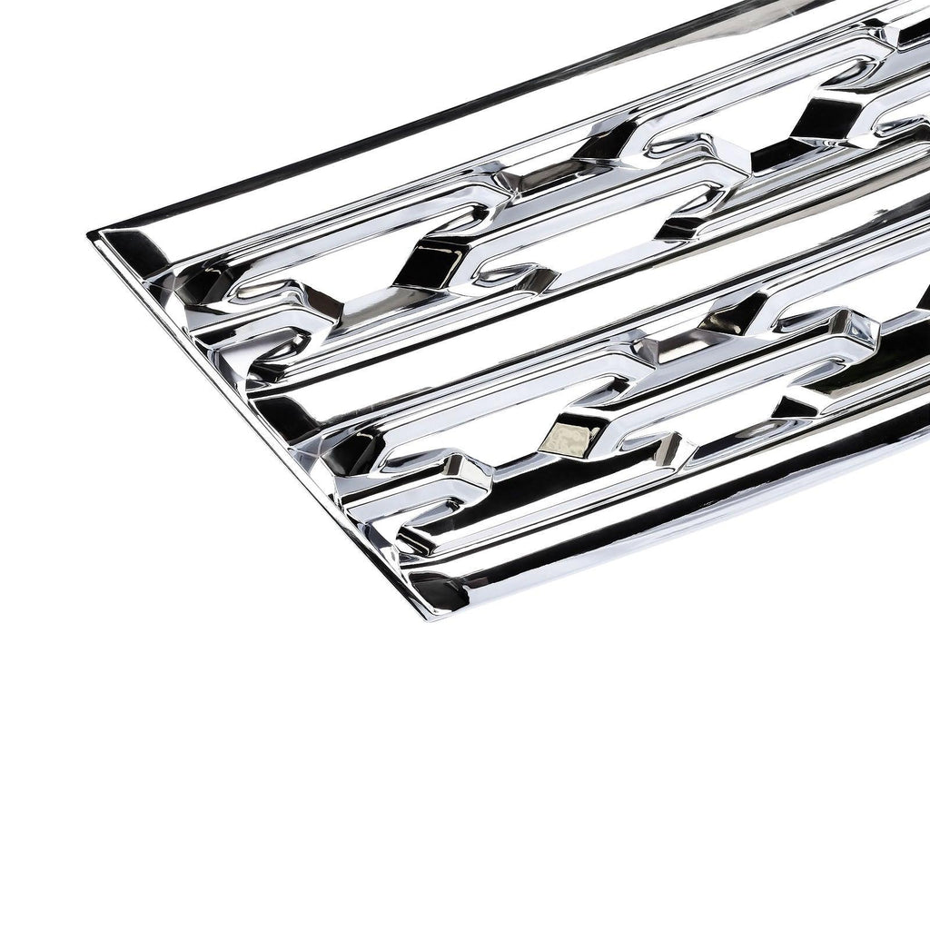 NINTE for 2018 - 2019 Ford Explorer Grill Cover Hood Front Grille Overlay ABS Chrome or Gloss Black - NINTE