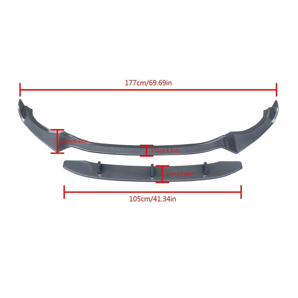NINTE For 2018 - 2021 BMW G01 X3 G02 X4 M - Sport Front Lip 2PCs Front Bumper Splitter ABS - NINTE