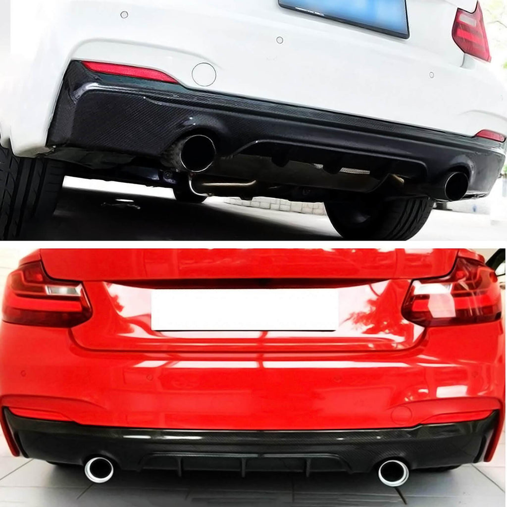 NINTE For BMW 2014 - 2021 F22 2 Series M Performance Rear Diffuser Rear Bumper Lip ABS - NINTE
