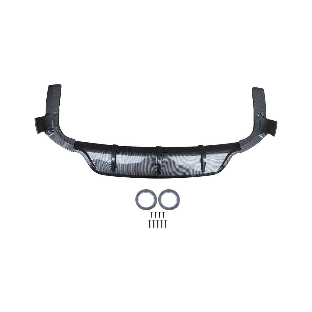 NINTE For 2020 - 2024 BMW G06 X6 M Sport Rear Diffuser Lip Gloss Black/Carbon Fiber Look - NINTE