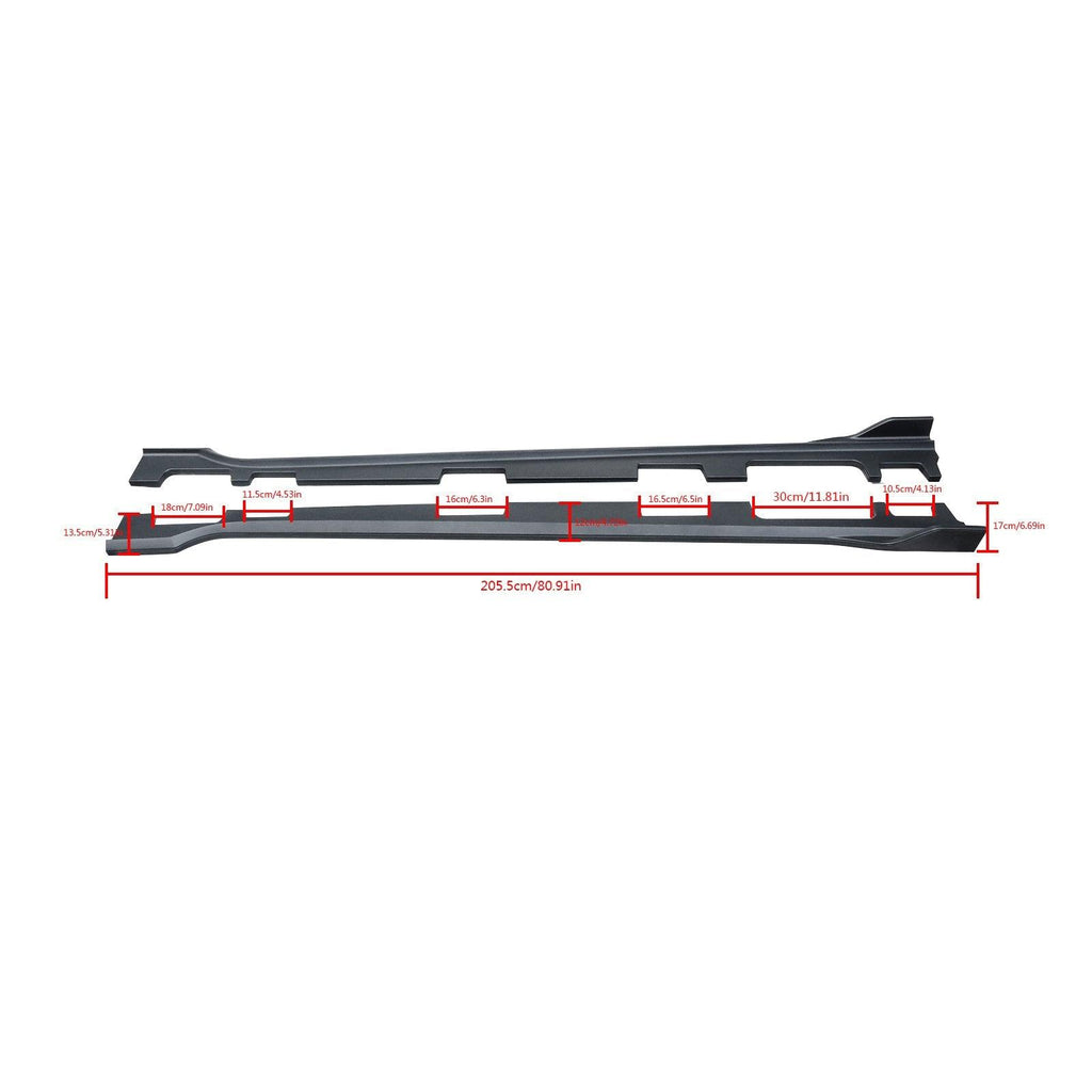 NINTE For 2018 - 2022 Honda Accord Side Skirts Side Bottom Extension Lips ABS Matte Black - NINTE