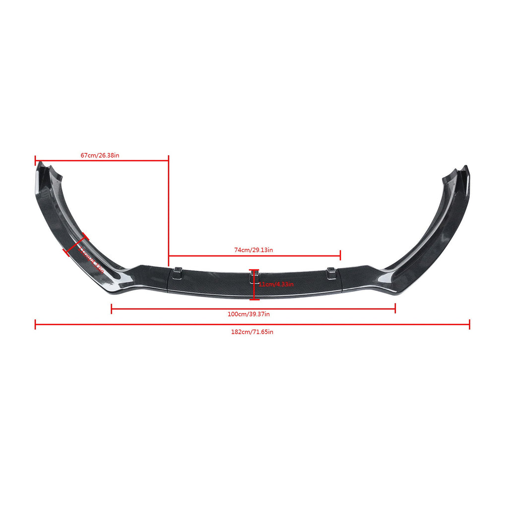 NINTE Front Lip for 2013-2016 Ford Fusion Mondeo 3PCs