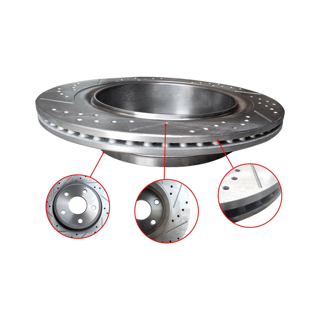 NINTE for 2011 - 2020 Dodge Durango Jeep Grand Cherokee 330mm Front Drilled Disc Rotors - NINTE