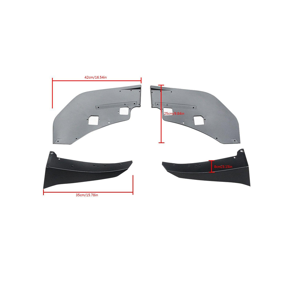NINTE For 2015 - 2021 Ford Mustang Winglet Splitters ABS Style Front Bumper Corner Spoiler - NINTE