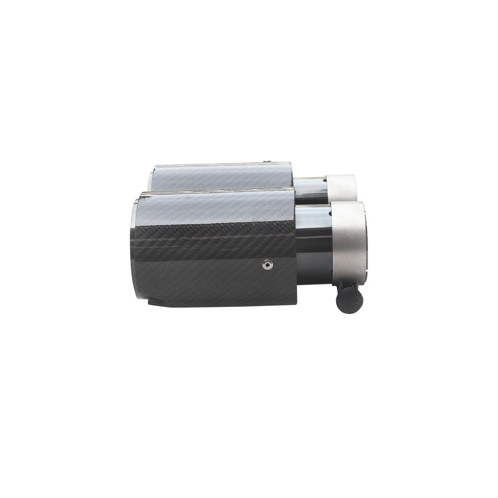 NINTE Exhaust Tip Universal For BMW M Performance Stainless Steel and Glossy Real Car Tail Pipe 2.48“ Inlet 3.6” Outlet 7" Length 2PCS - NINTE