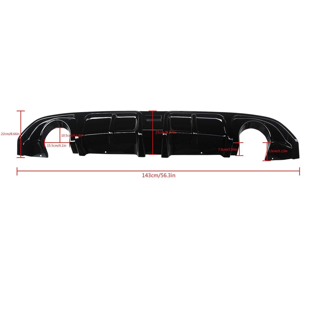 NINTE For 2017 - 2023 Infiniti Q60 ABS Rear Diffuser Rear Bumper Lip With Brake Light - NINTE