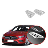 NINTE For 2019-2022 Mercedes-Benz A-Class W177 A220 AMG A35 2 PCS Silver plating Upper Air Vent Outlet Cover Fits