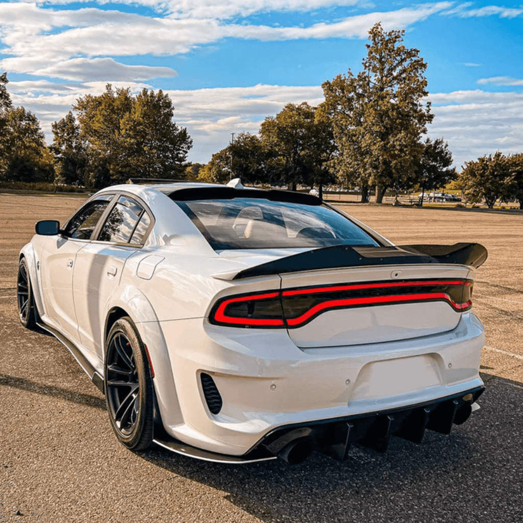 NINTE For 2015 - 2024 Dodge Charger Rear WickerBill Spoiler Gloss Black - NINTE