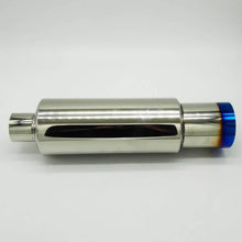 Laden Sie das Bild in den Galerie-Viewer, NINTE For Universal Exhaust Muffler 4" JDM Titanium Burnt N1 Tip Stainless T - 304 2.5" Inlet+Silencer - NINTE
