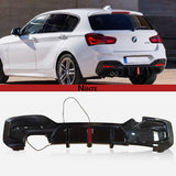 NINTE MP Style Rear Diffuser For 2015-2019 BMW 1 Series LCI M Sport W/Brake Light