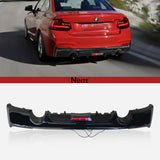 NINTE Rear Diffuser W/Break Light For 2015-19 BMW 2 Series F22 F23 M-Sport