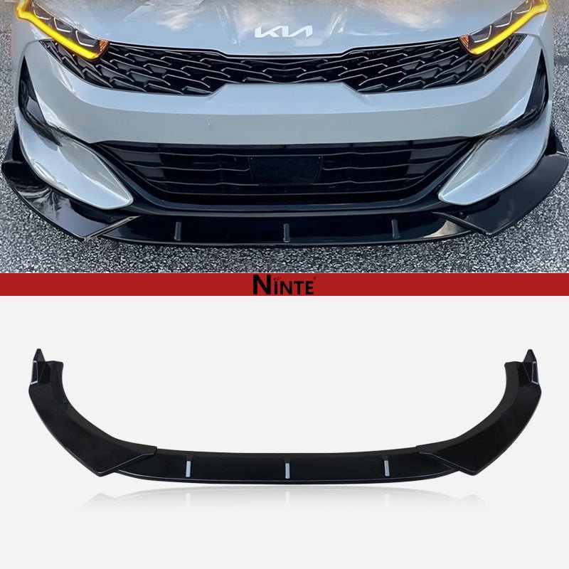 NINTE For 2021 - 2025 KIA K5 GT EX LX Front Lip Splitter Spoiler Body Kits Gloss 3PC - NINTE