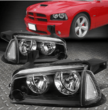 NINTE Headlight For 2006-2010 Dodge Charger Replacement Head Lamps