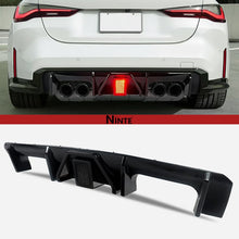 Charger l'image dans la galerie, NINTE Rear Bumper Lip For 2021 - 2025 BMW G80 M3 G82 M4 Rear Diffuser W/LED Black Light - NINTE