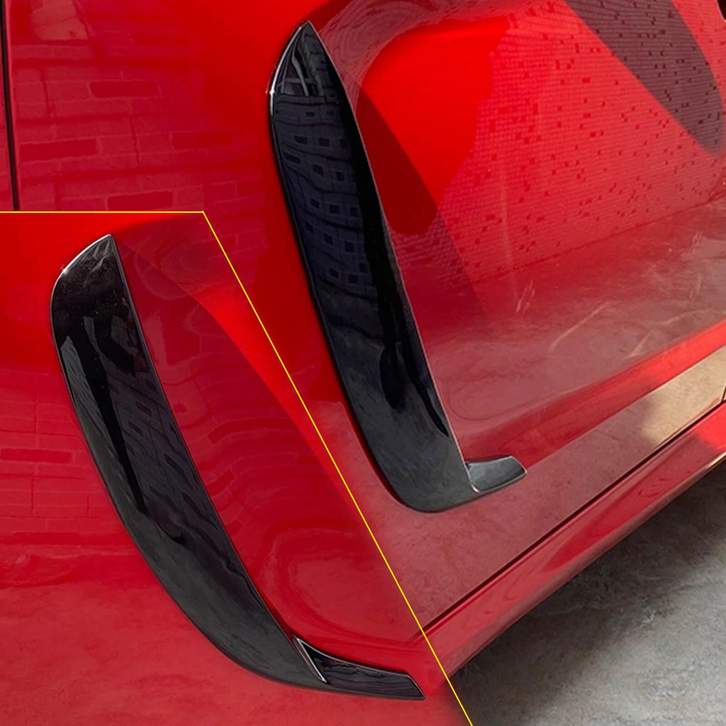 NINTE For 2015 - 2023 Dodge Charger Add - On Outside Garnish Scoop Vent Cover Side Vent Front Door Side Fender Scoops Fin Vents Cover - NINTE