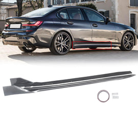 NINTE For 2019 - 2024 BMW G20 G28 3 - Series M Sport Side Skirts 3D Racing Style ABS Painted Side Bottom Panels - NINTE