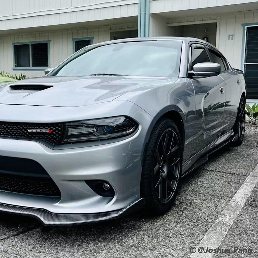 NINTE For 2015 - 2023 Dodge Charger SRT Side Skirts ABS Rocker Panel Extension Lips - NINTE