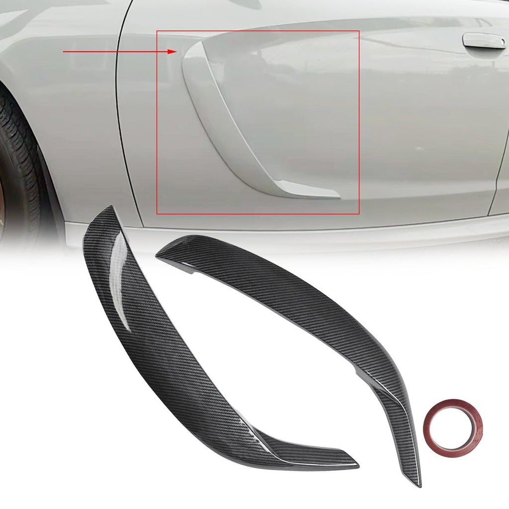 NINTE For 2015 - 2023 Dodge Charger Add - On Outside Garnish Scoop Vent Cover Side Vent Front Door Side Fender Scoops Fin Vents Cover - NINTE