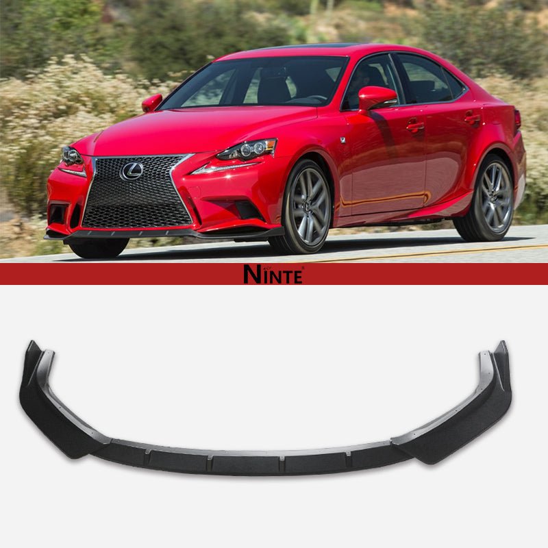 NINTE Front Lip For 2014 - 2016 Lexus F Sport Front Bumper Splitter 3 PCs ABS Lip - NINTE