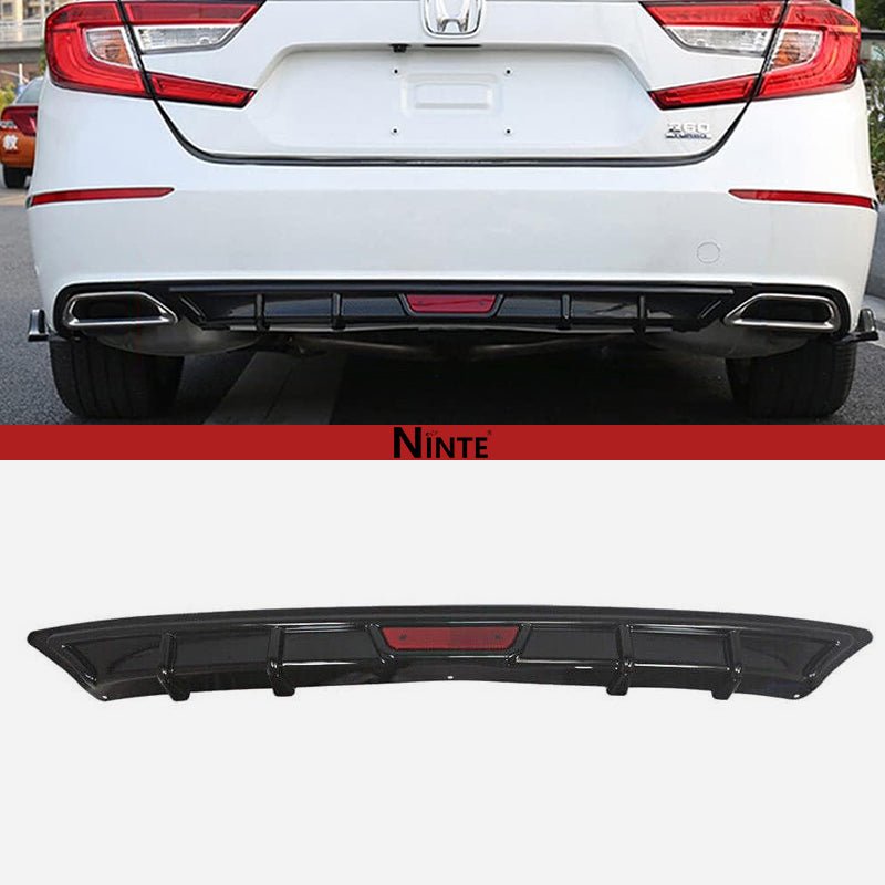 NINTE For 2018 - 2022 Honda Accord 10th Rear Lip W/Break Light Decoration Rear Diffuser - NINTE