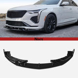 NINTE Front Lip For 2020-23 Cadillac CT4 Gloss Black Front Bumper Splitter