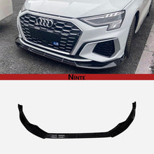 Laden Sie das Bild in den Galerie-Viewer, NINTE For 2021 - 2024 Audi A3 8Y Front Lip ABS Front Bumper Splitter ABS 3 Pieces NON - Fit S - Line Fit Sport - NINTE