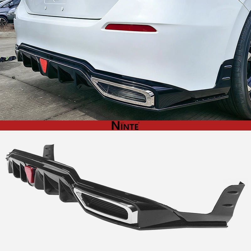 Fits 22-26 Honda Civic 11th Gen Rear Diffuser MD Style Bumper Lip Gloss Black PP Fits 22-26 Honda Civic 11th Gen Rear Diffuser MD Style Bumper Lip Gloss Black PP