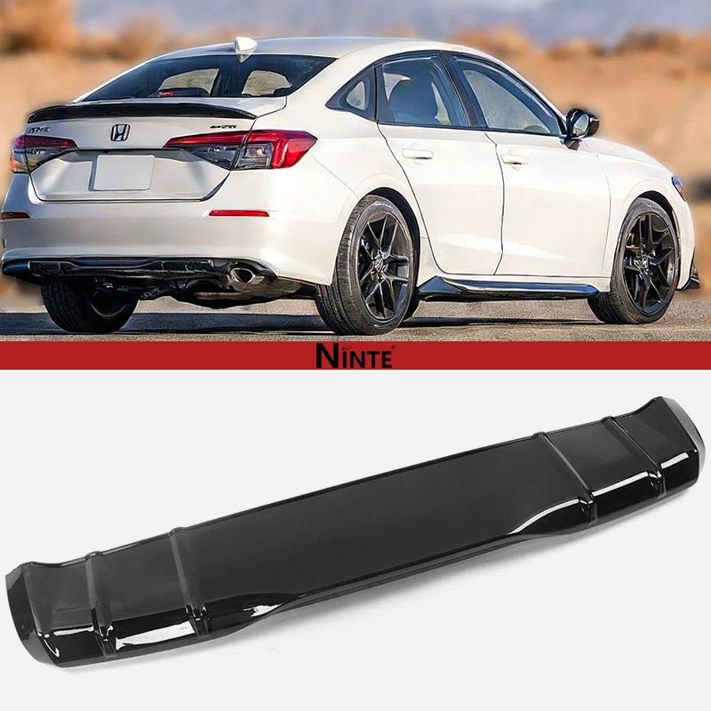 トップ KEEPDSGN Glossy Black Rear Bumper Diffuser – 4 Shark Fin Style