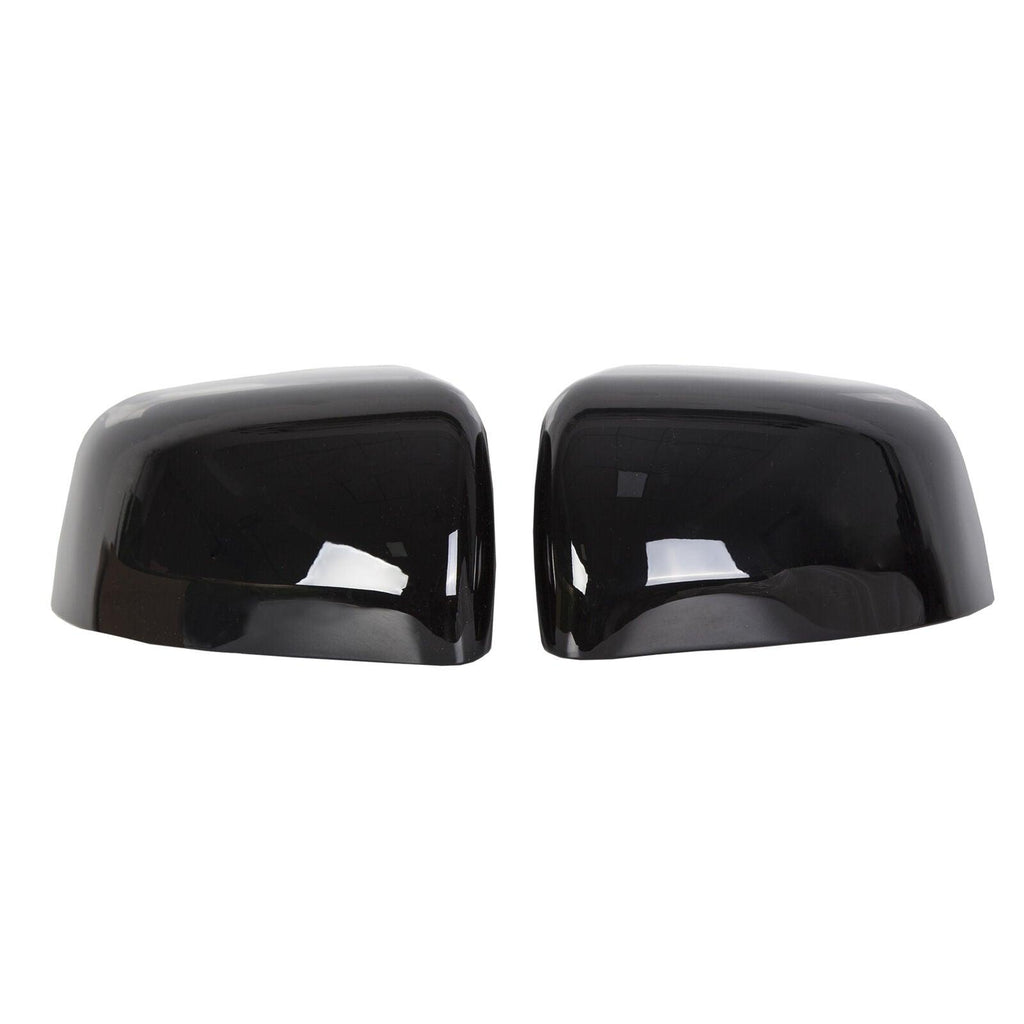 NINTE Mirror Covers for 2011 - 2022 Jeep Grand Cherokee 2011 - 2023 Dodge Durango ABS Gloss Black A PairHalf Overlays - NINTE