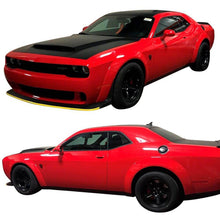 Cargar imagen en el visor de la galerĆa, NINTE Fender Flares for 2015 - 2021 Dodge Challenger Hellcat Model, Demon Style PP Unpainted Black Fender Flares - NINTE