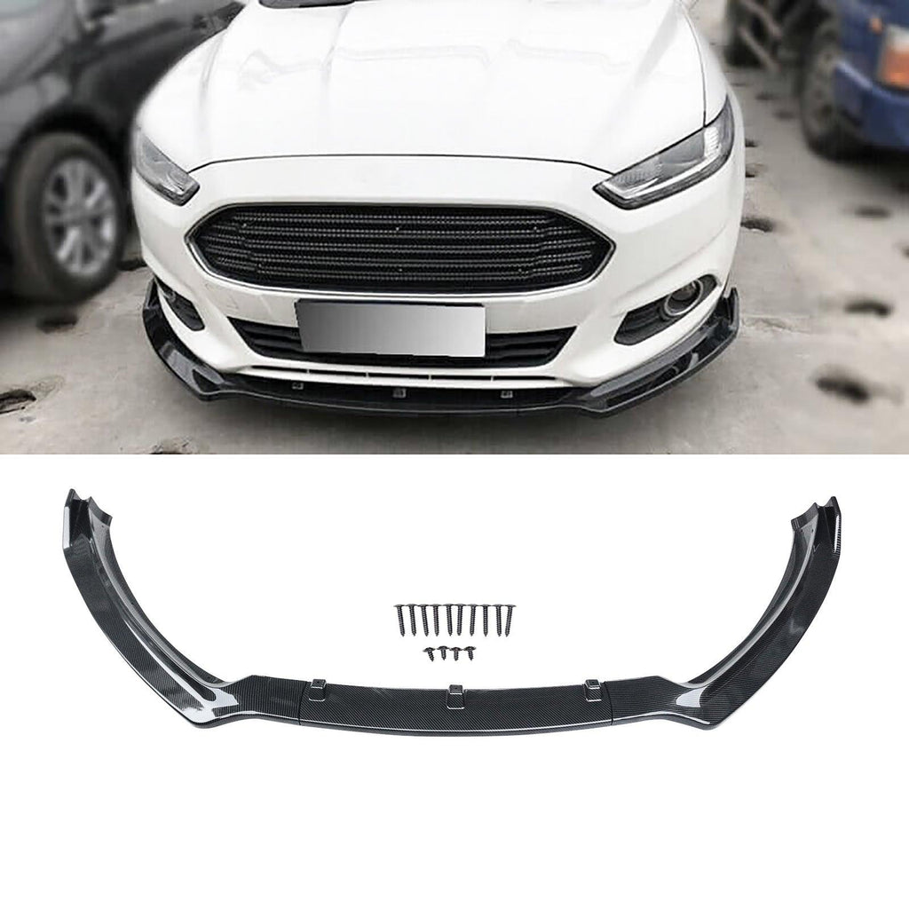 NINTE For 2013 - 2016 Ford Fusion Mondeo Front Lip Front Bumper Splitter 3PCS ABS - NINTE