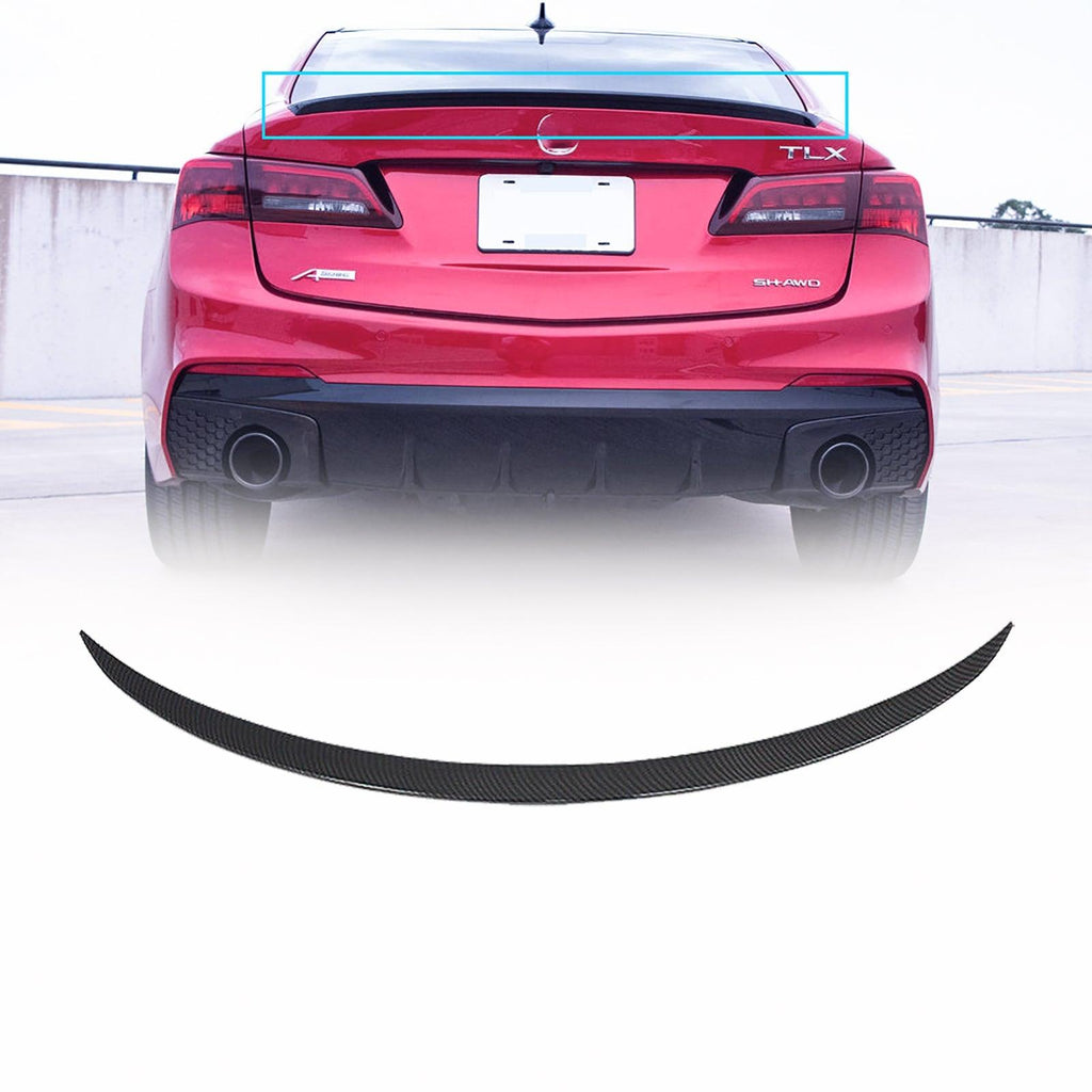 NINTE For 2015 - 2023 Honda Acura TLX Rear Spoiler ABS Carbon Fiber Style Trunk Wing - NINTE