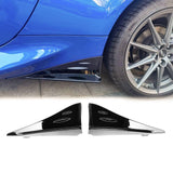 NINTE For 2022-2026 Toyota GR86 Subaru BRZ Side Skirts Splitter Winglets Side Splitters Painted ABS