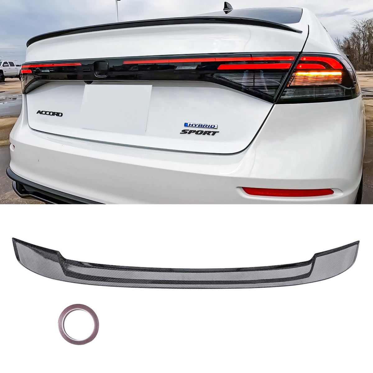 NINTE Rear Spoiler For 20232024 Honda Accord ABS Wing