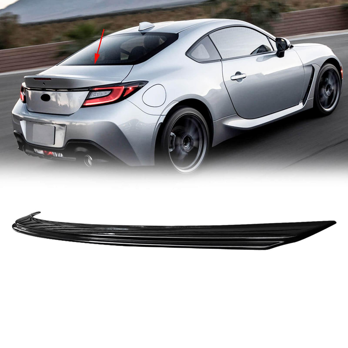 thumbnail image 2 of WenQi Gloss Black Rear Trunk Spoiler Wing – For 2022-2024 Subaru BRZ & Toyota GR86 2 of 5