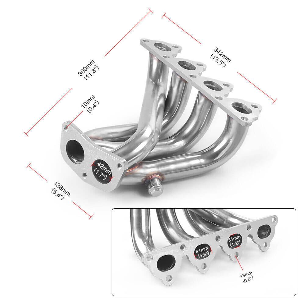 NINTE For 1988 - 2000 Honda Civic D - series EJ/EG/EH/EK D15 Exhaust Manifold Header - NINTE