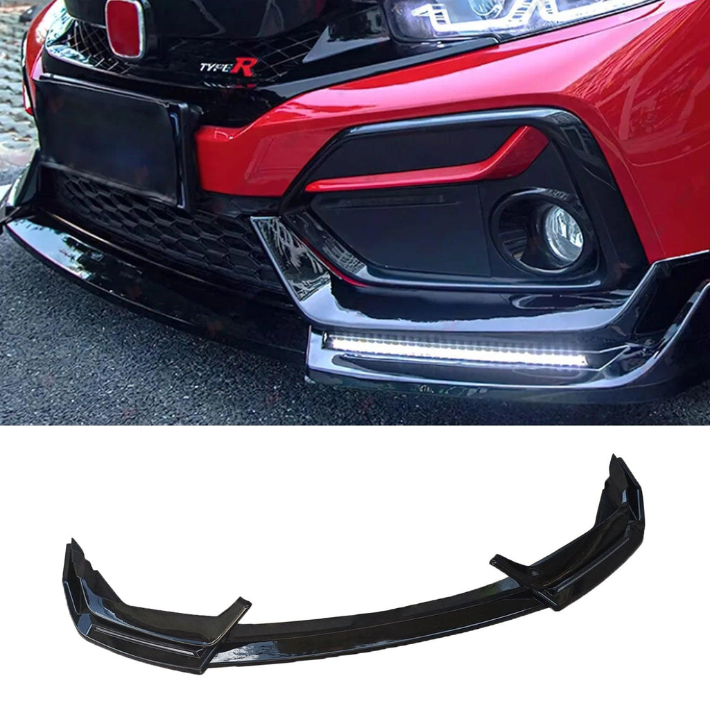 NINTE For 2017 - 2021 Honda Civic Si & FK7 Hatchback GR Style Front Bumper Lip Splitter - NINTE