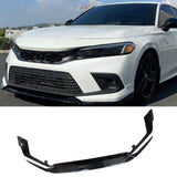 NINTE For 2022-2024 Honda Civic 11th Front Lip GF Bodykit BF Bodykits Pearl White Black Front Bumper Lip Kit