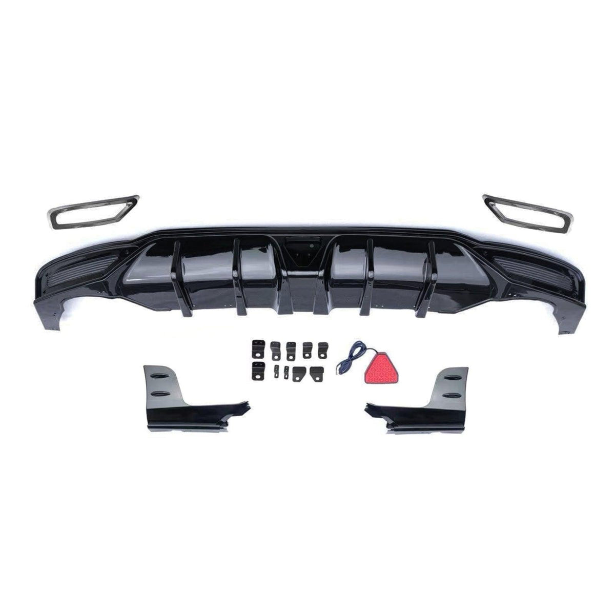 NINTE For 20222024 11th Honda Civic Hatchback Rear Diffuser Gloss Black
