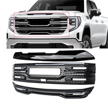 Cargar imagen en el visor de la galería, NINTE For 2022 - 2025 GMC Sierra 1500 AT4 SLT Grille Cover ABS Mesh Style with Camera Hole Non - replacement - NINTE
